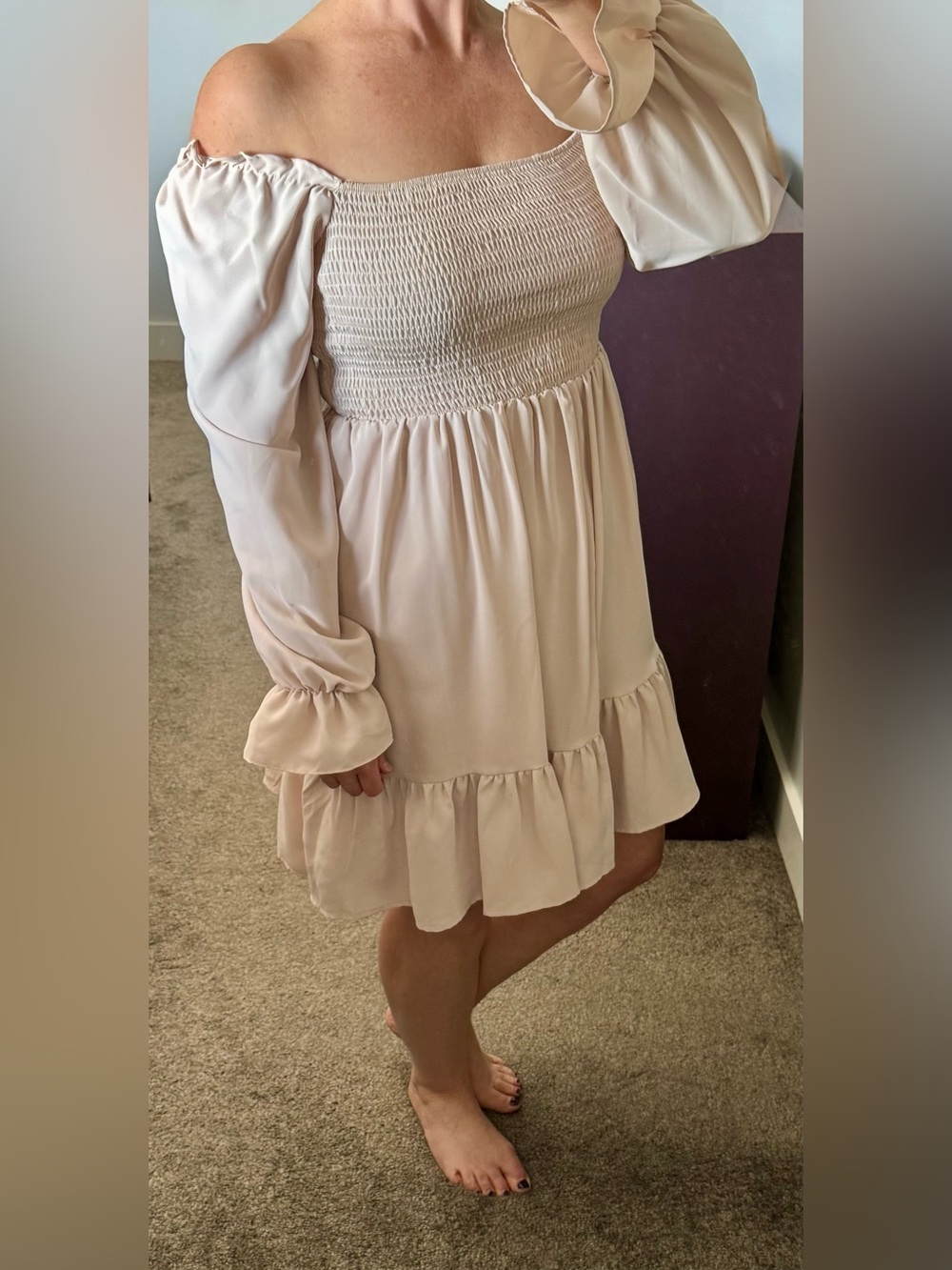 Ruffle Long Sleeve Dress